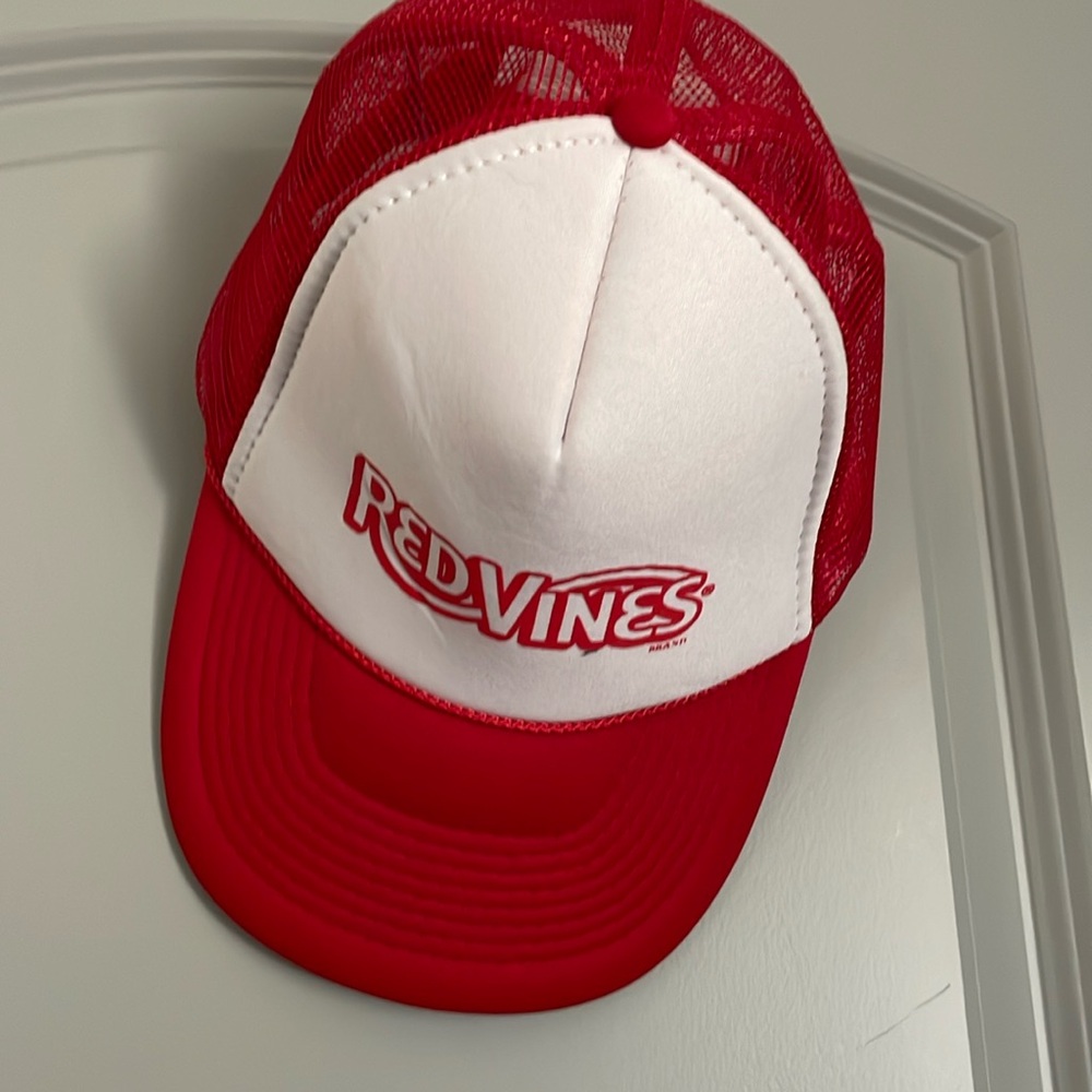 Red Vines, baseball hat, new, worn once, adjustable size